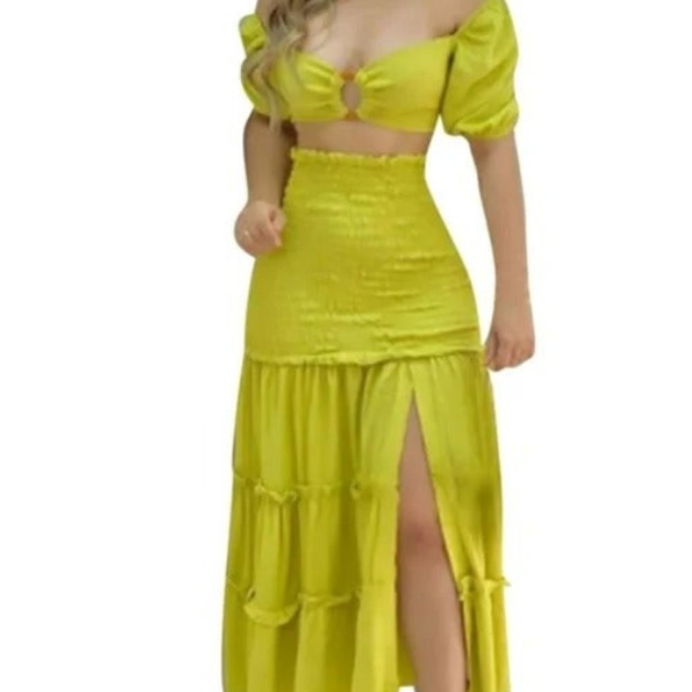2 Piece Yellow Skirt & Top